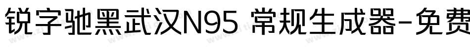 锐字驰黑武汉N95 常规生成器字体转换